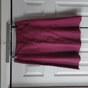 Eddie Bauer 100% Linen Cool Comfort a-line skirt purple Size 6